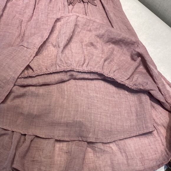 Umgee Tiered Dress Lace Bodice Small Short Lined Sleeveless Flowy - Picture 12 of 13